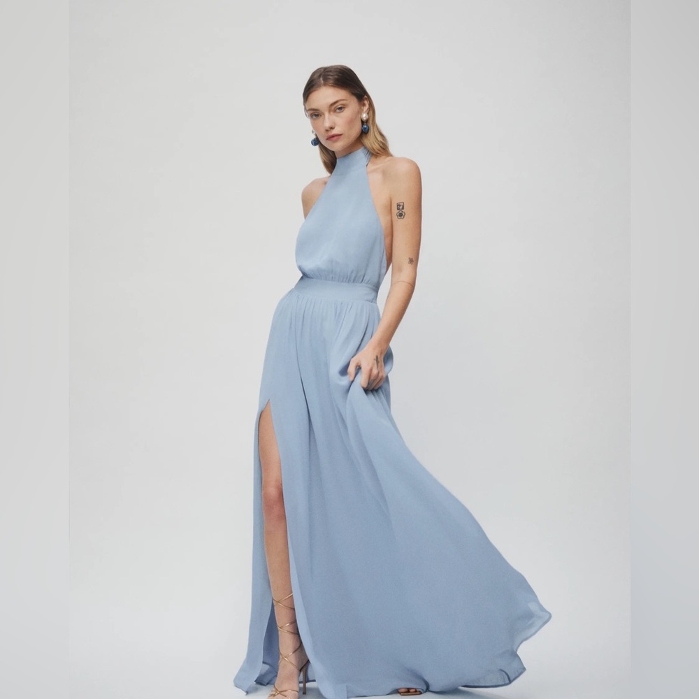 Reformation Andee dress, blue